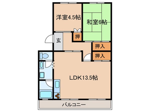 パビリオン春が丘（５０３）の物件間取画像